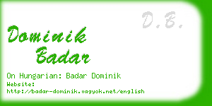 dominik badar business card